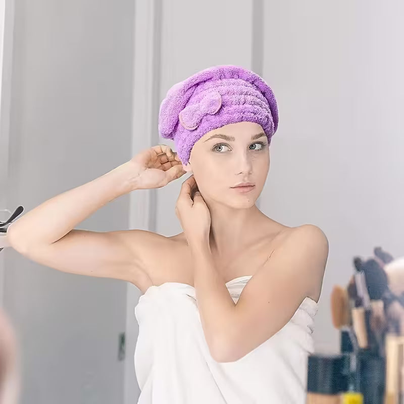 Women's Hair Towel Wrap – Quick-Dry Absorbent Hair Cap