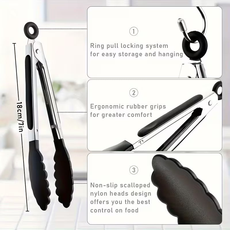 Kitchen Tongs – Heat-Resistant Serving Tongs for Cooking & BBQ