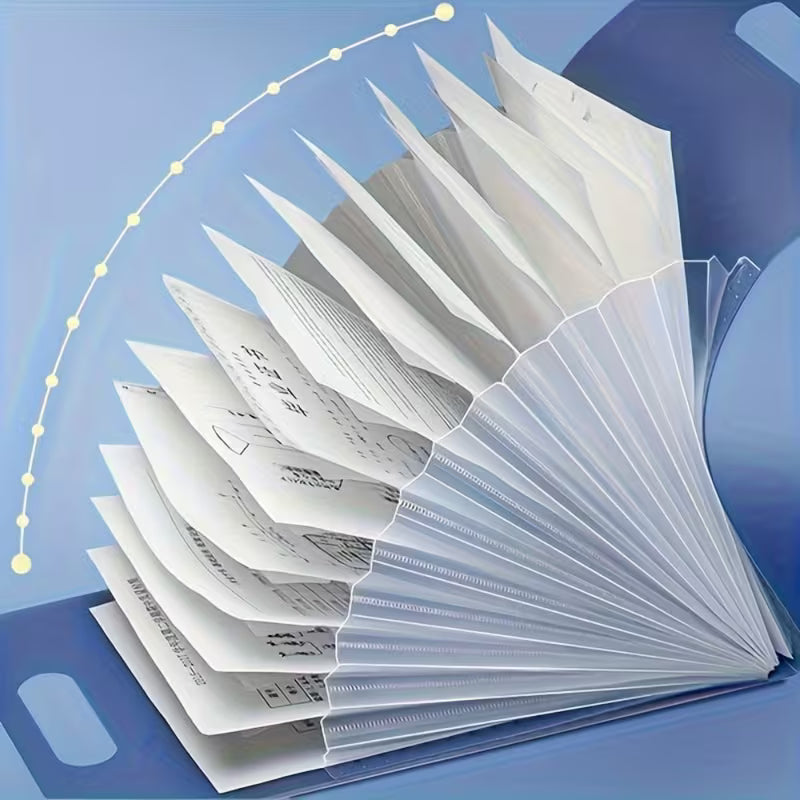 A4 Expanding File Folder – 13 Pocket Accordion Document Organiser