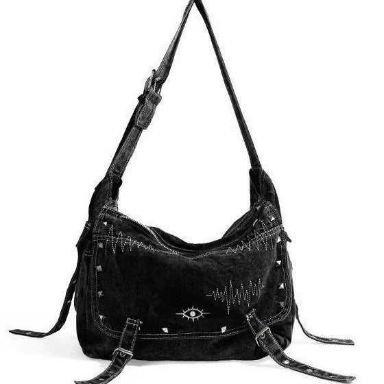 Large capacity denim bag – image 4