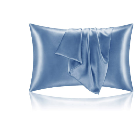 Silk-Style Solid Colour Satin Pillowcase – image 19