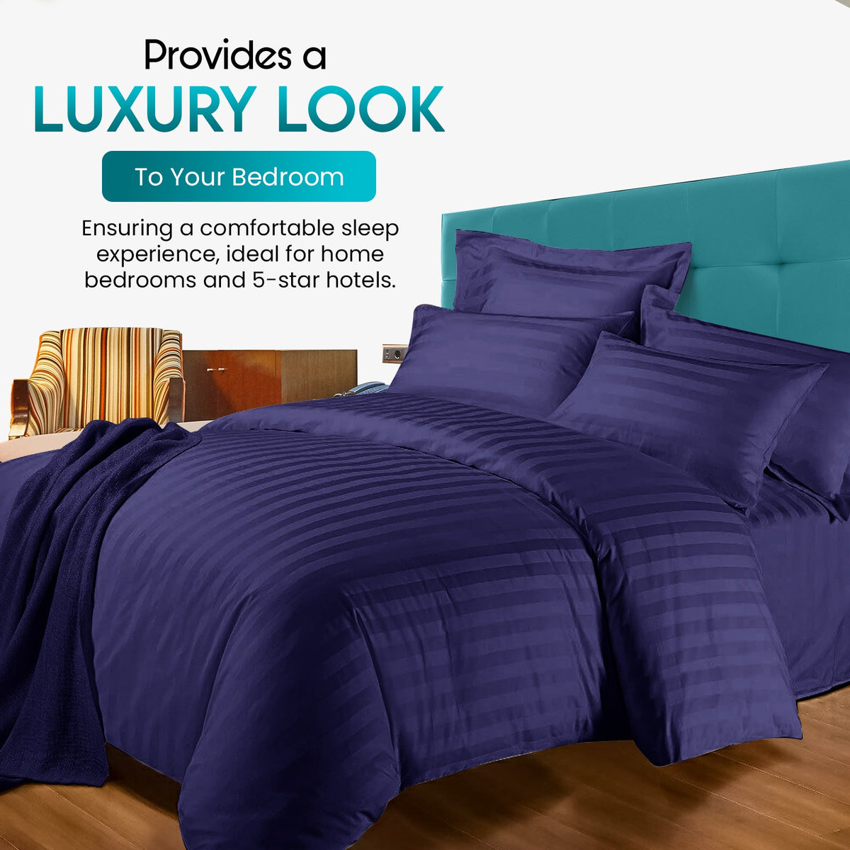 Satin Stripe Duvet Cover Set – image 2
