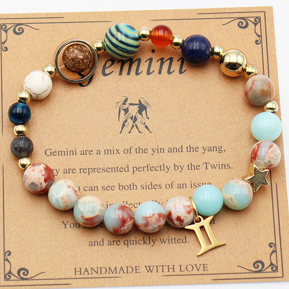 Twelve Constellations Bracelets Natural Stone Beaded – image 31
