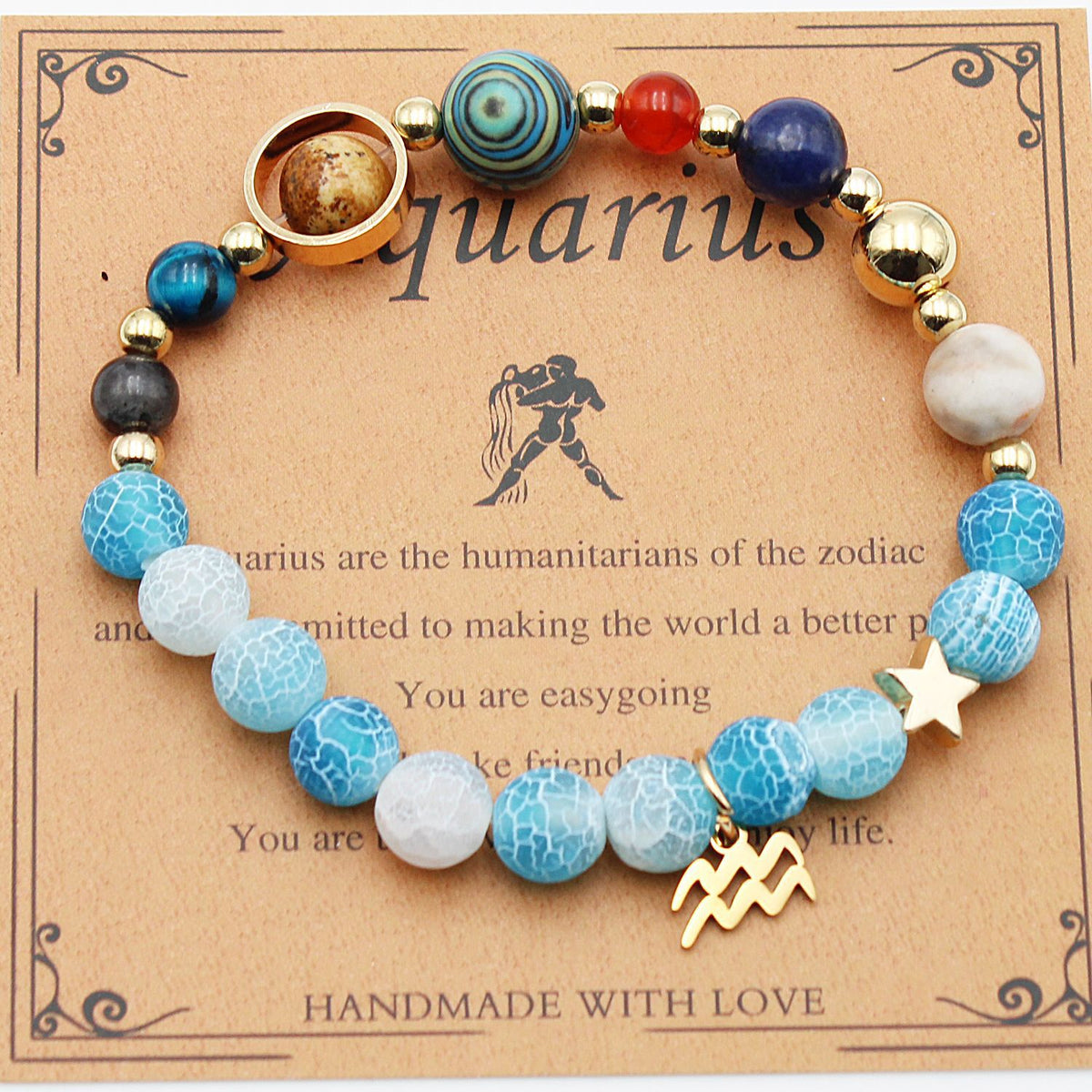 Twelve Constellations Bracelets Natural Stone Beaded – image 22