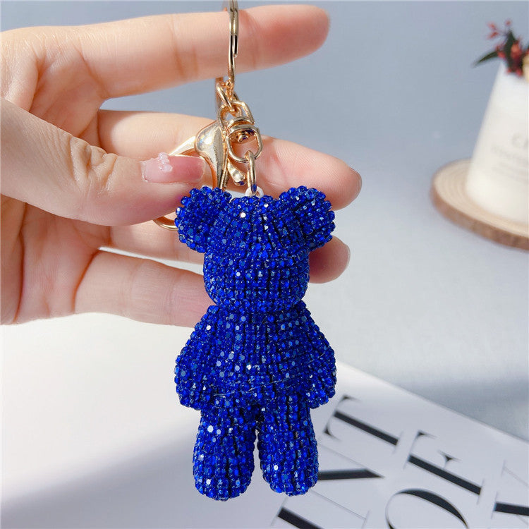 Creative Diamond Cartoon Bear Keychain – image 11