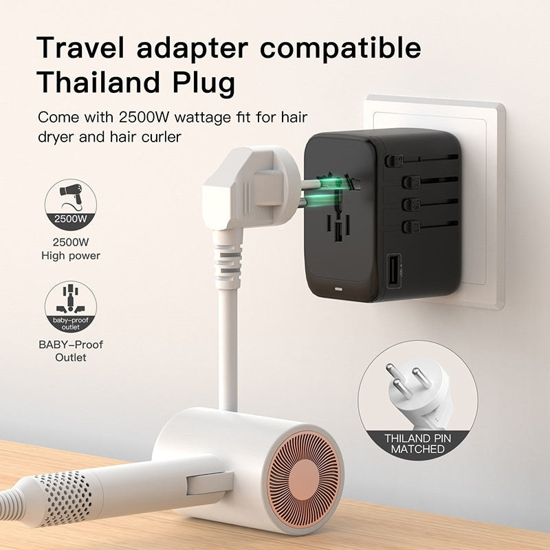 GaN Universal Travel Adapter – USB-A & USB-C – image 4