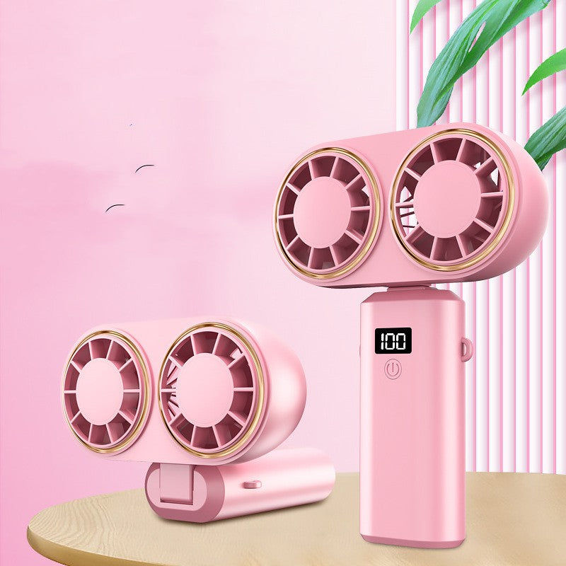USB Rechargeable Foldable Handheld & Neck Fan – image 8