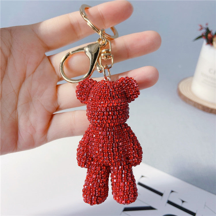 Creative Diamond Cartoon Bear Keychain – image 7