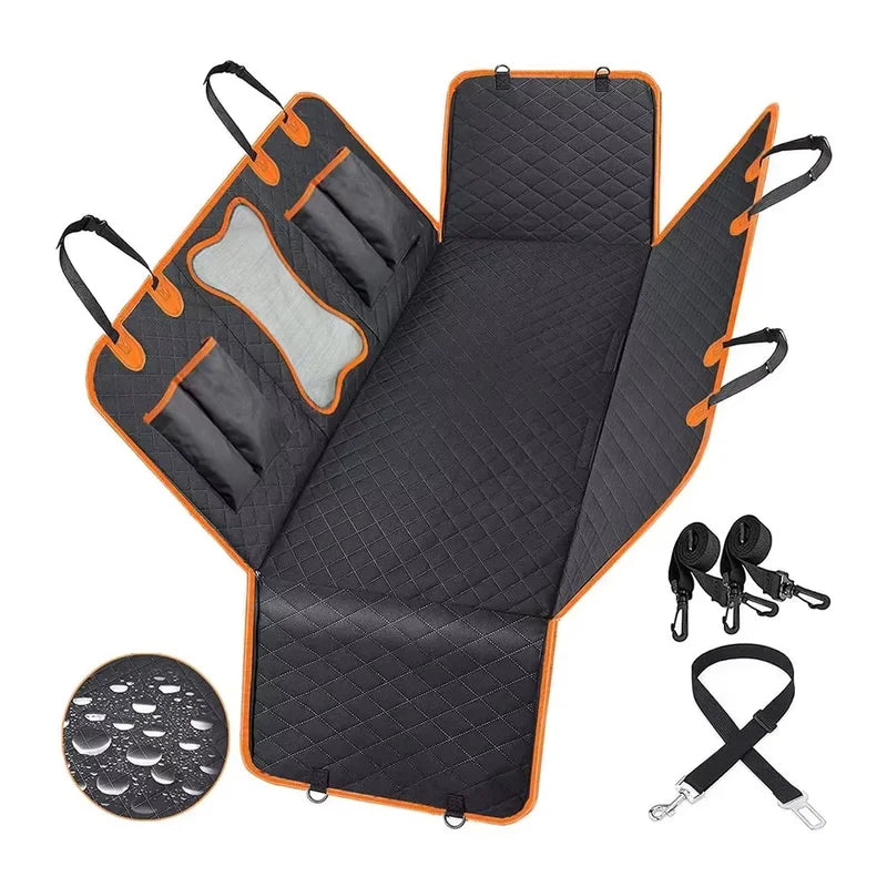 Water-Resistant Pet Back Seat Cover with Mesh Window – main image