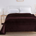 Solid Flannel Throw Blanket – Ultra Soft Lightweight Sofa & Bed Throw – image 2