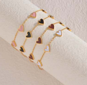 Stainless Steel Dripping Heart Bracelet – image 13