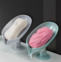 Leaf-Shaped Suction Cup Soap Dish – No Drilling Required, Self-Draining Bathroom Soap Holder, Easy-to-Clean Bathroom Accessory