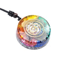 Chakra Multicolor Onyx Jade Pendant Necklace – image 5