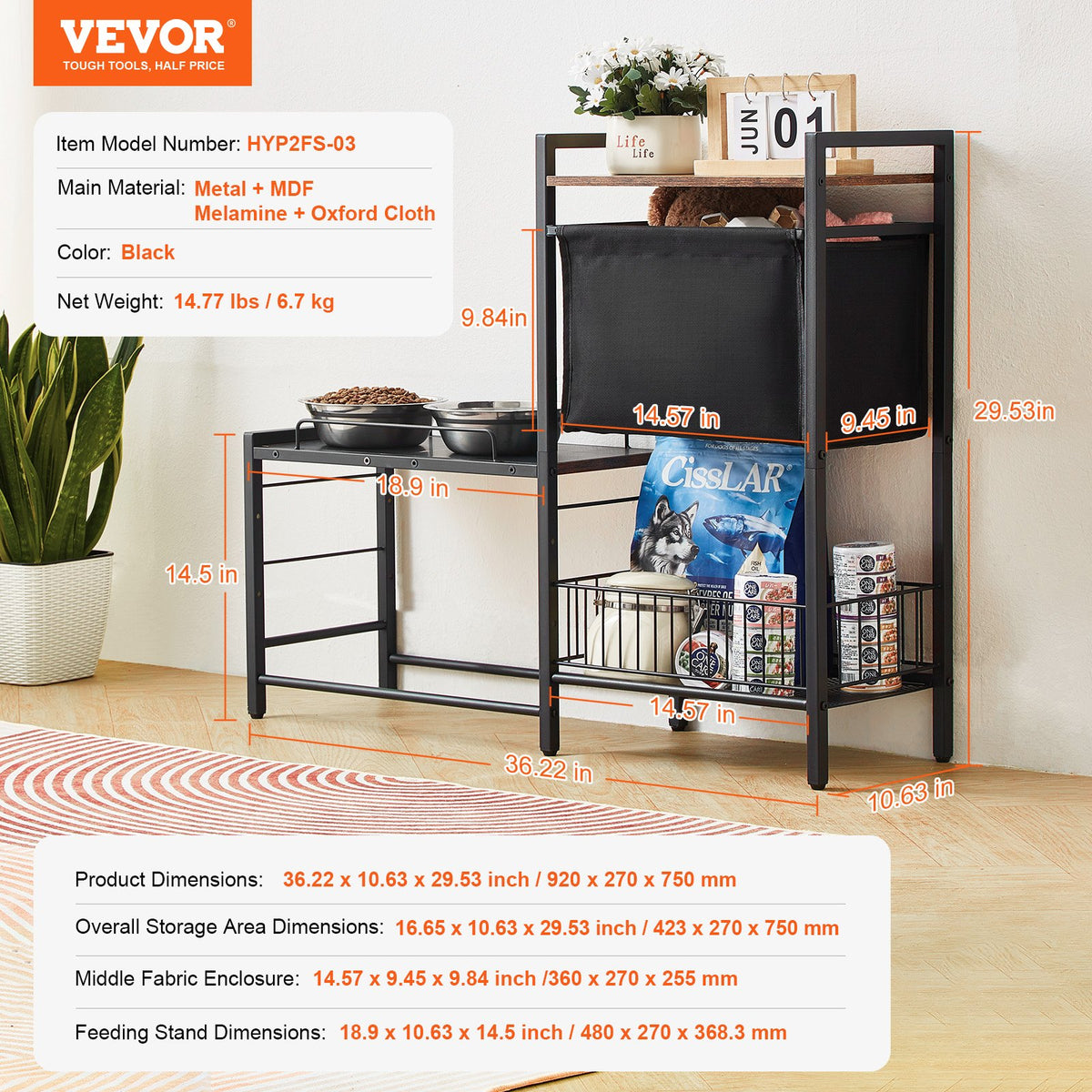 Elevated Dog Feeding Station with Storage – image 6