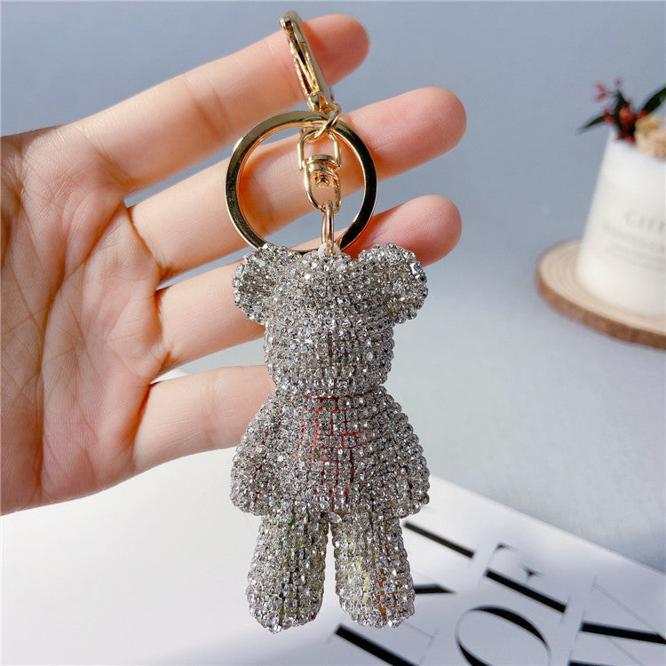 Creative Diamond Cartoon Bear Keychain – image 5