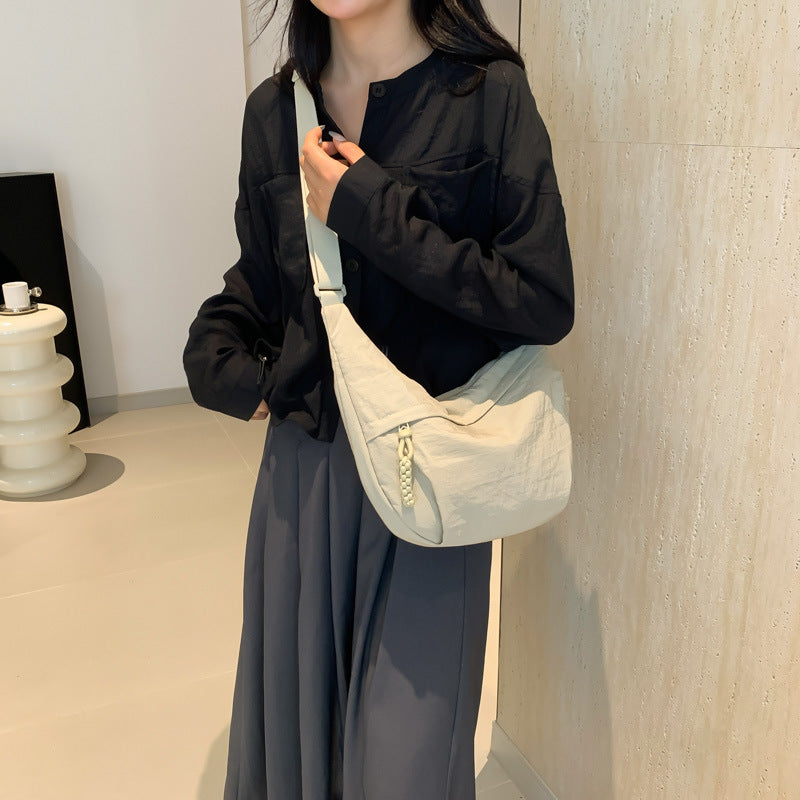 Nylon Washed Cloth Shoulder Bag Large-capacity – image 2