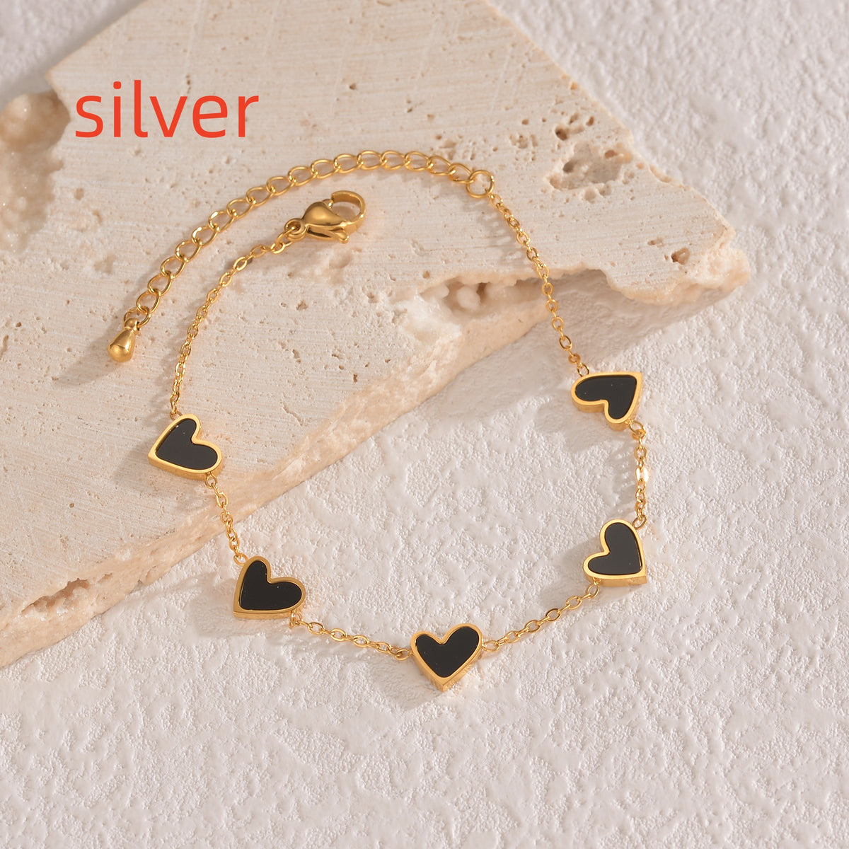 Stainless Steel Dripping Heart Bracelet – image 10