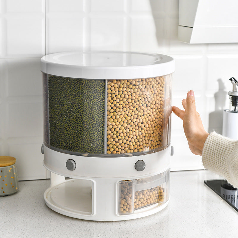 Rotating Rice & Grain Storage Dispenser