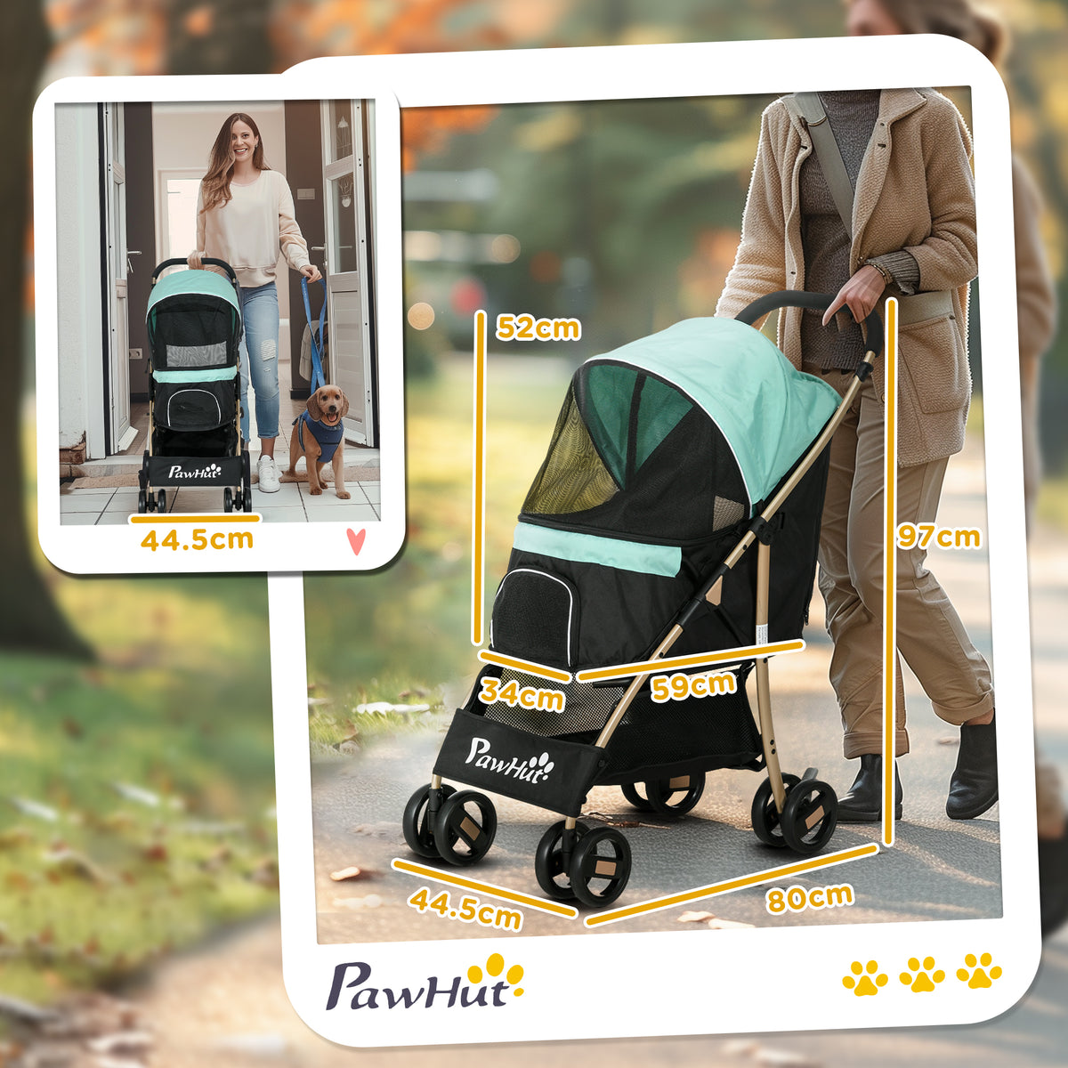 Pet Stroller For Small And Miniature Dogs, With Rain – image 8