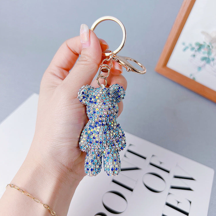 Creative Diamond Cartoon Bear Keychain – image 21