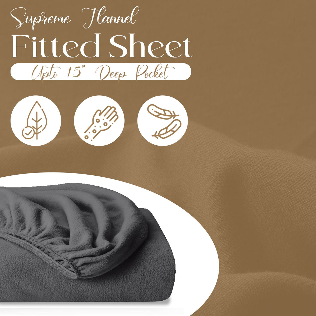 Extra Deep Fitted Sheet 30cm – T200 Percale – image 6