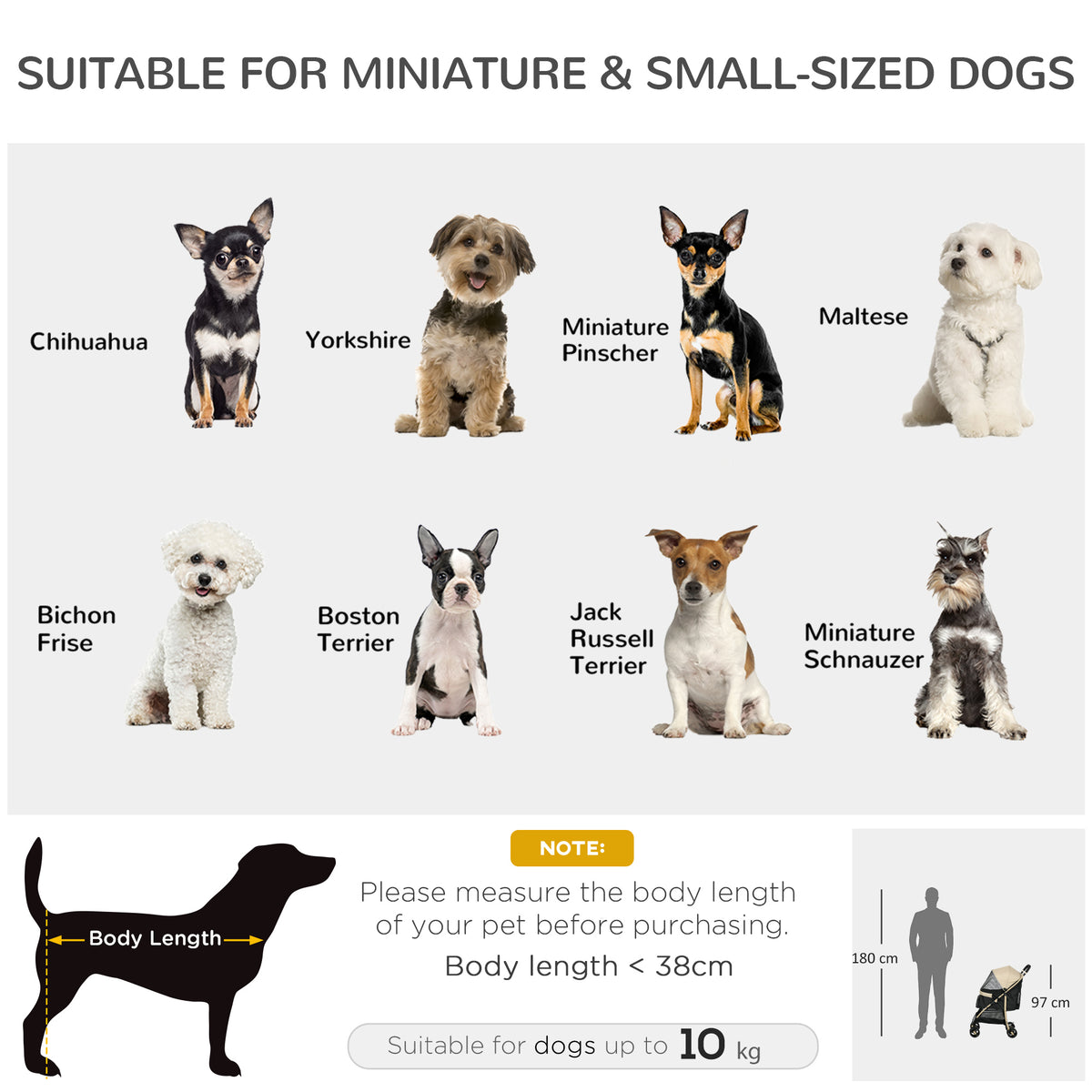 Pet Stroller For Small And Miniature Dogs, With Rain – image 2