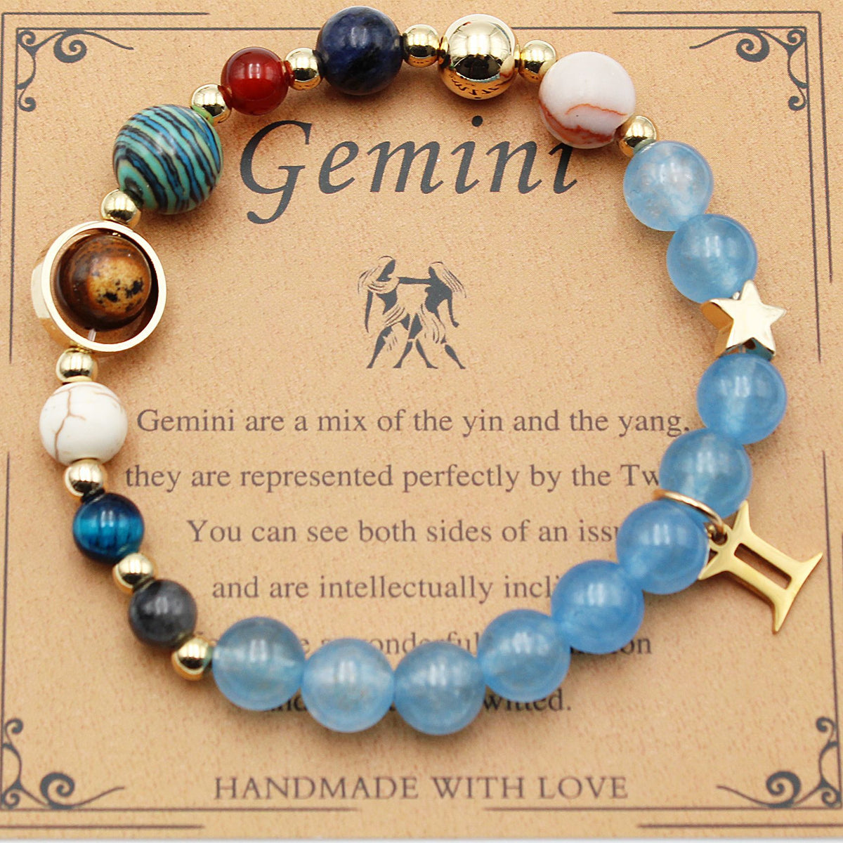 Twelve Constellations Bracelets Natural Stone Beaded – image 7