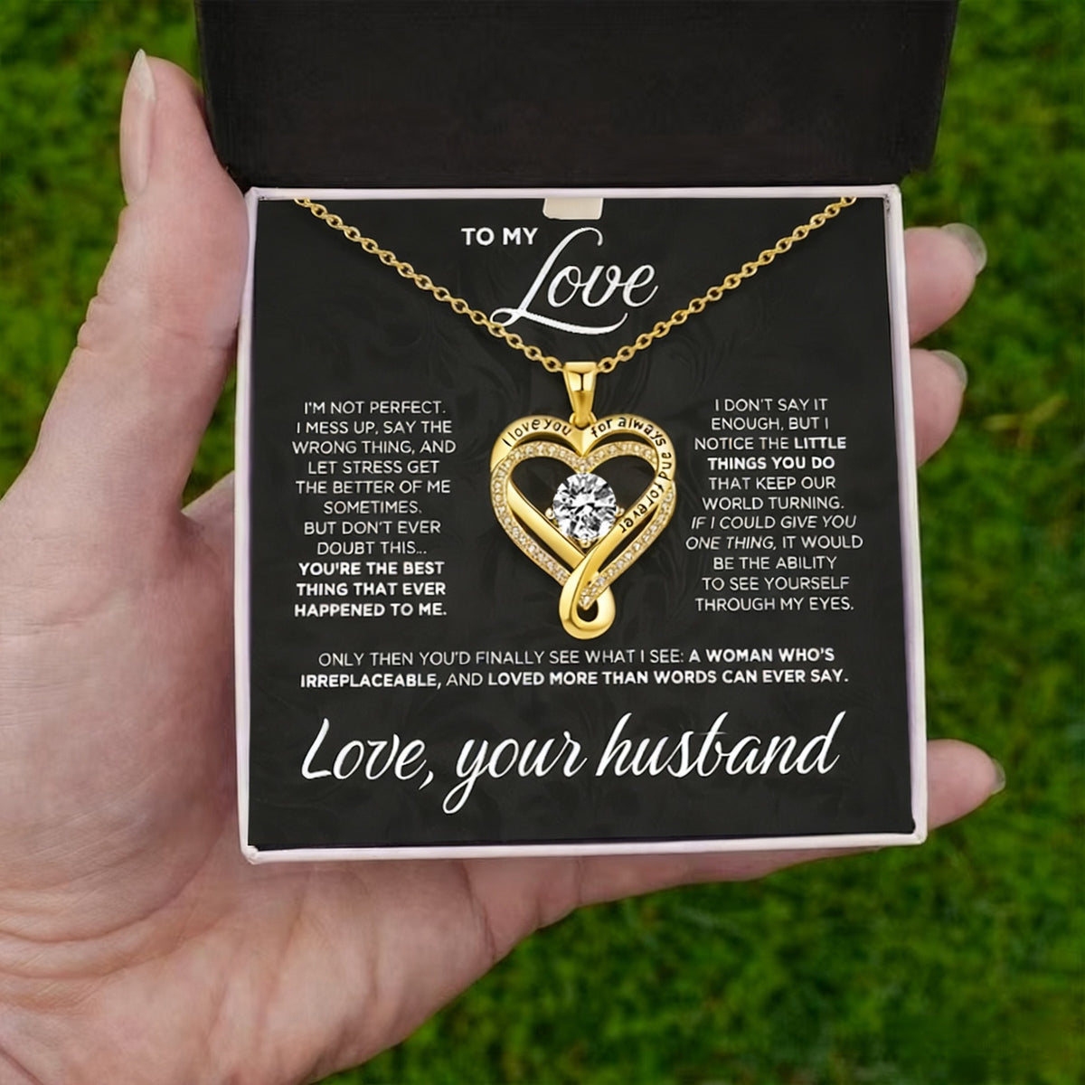 Interlocking heart necklace – image 4