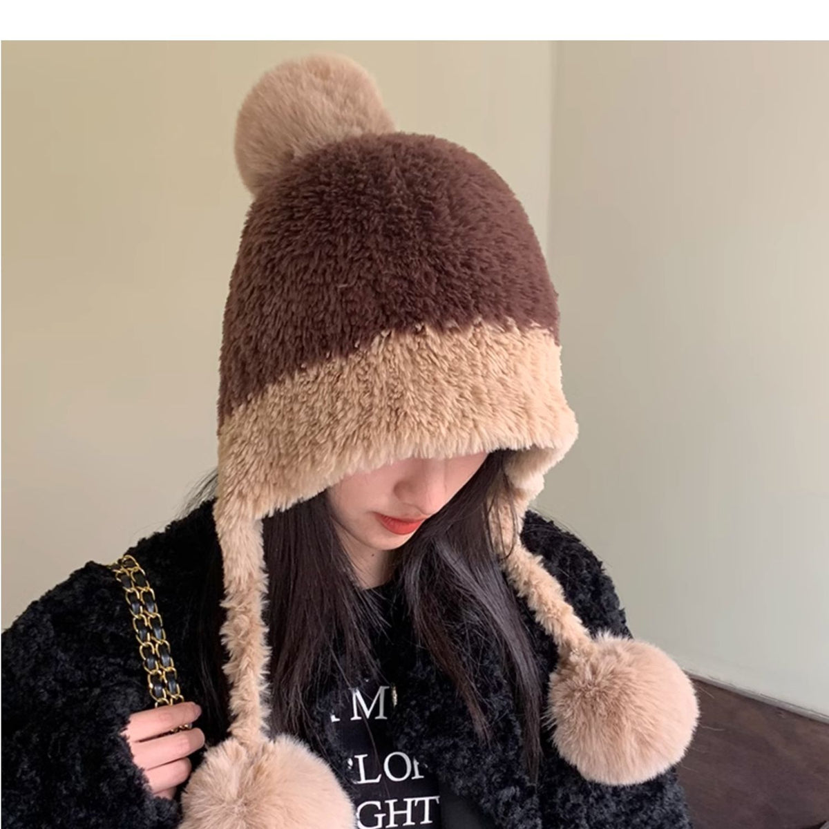 Fleece-Lined Knitted Bobble Hat – image 3