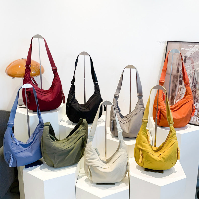 Nylon Washed Cloth Shoulder Bag Large-capacity – image 3