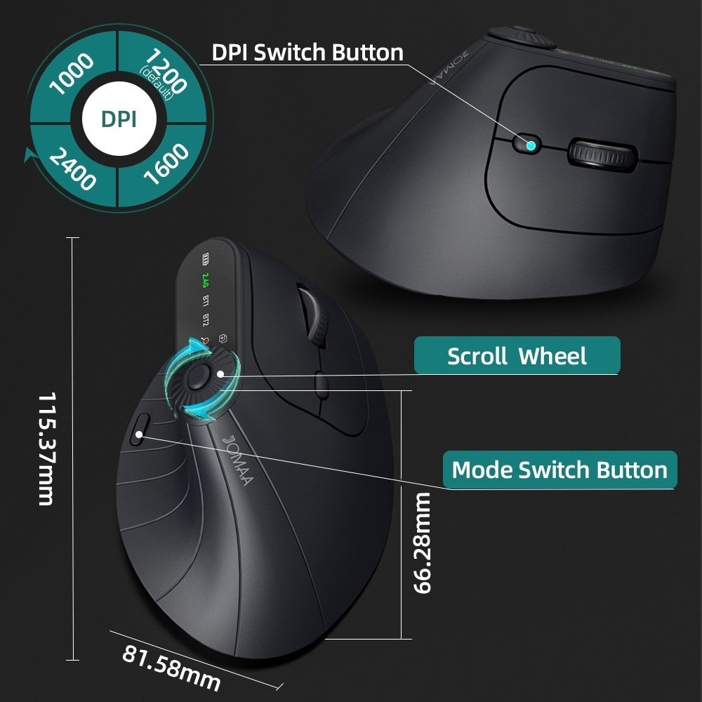 Ergonomic Vertical Mouse with LED Display – image 7