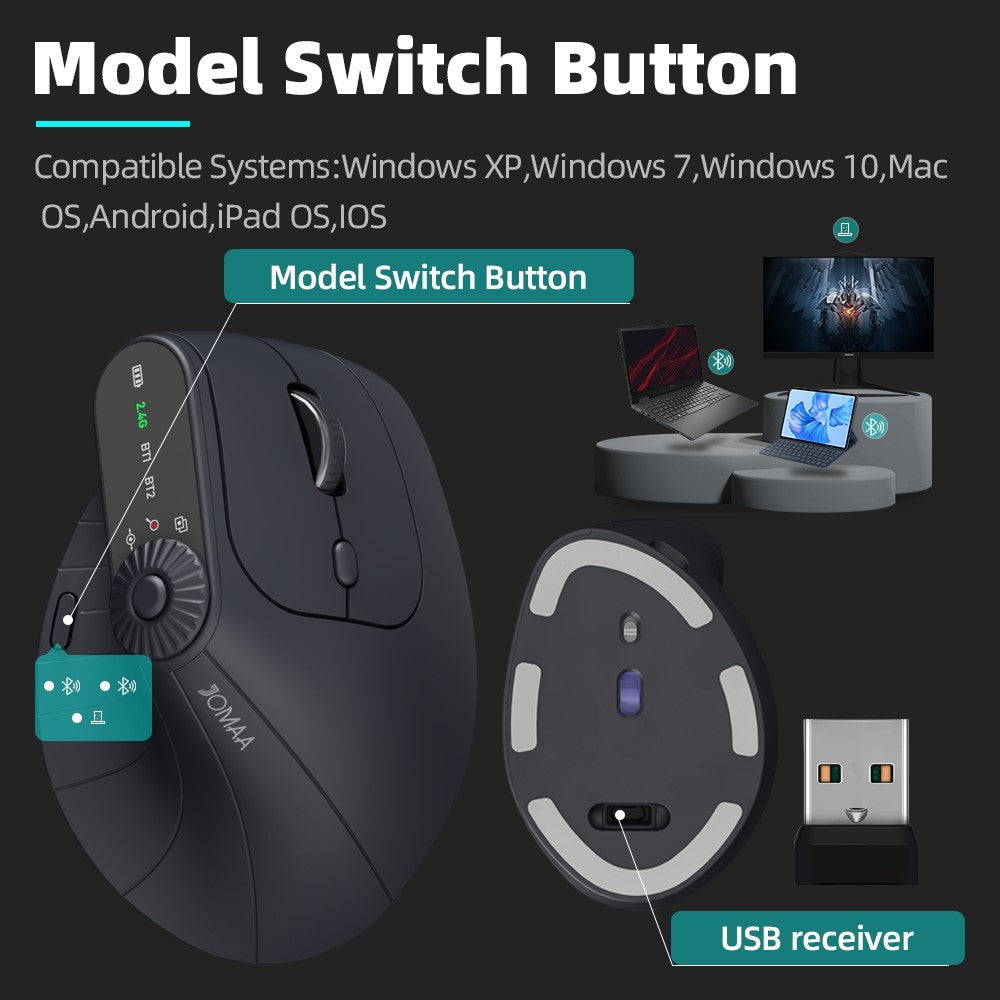 Ergonomic Vertical Mouse with LED Display – image 9