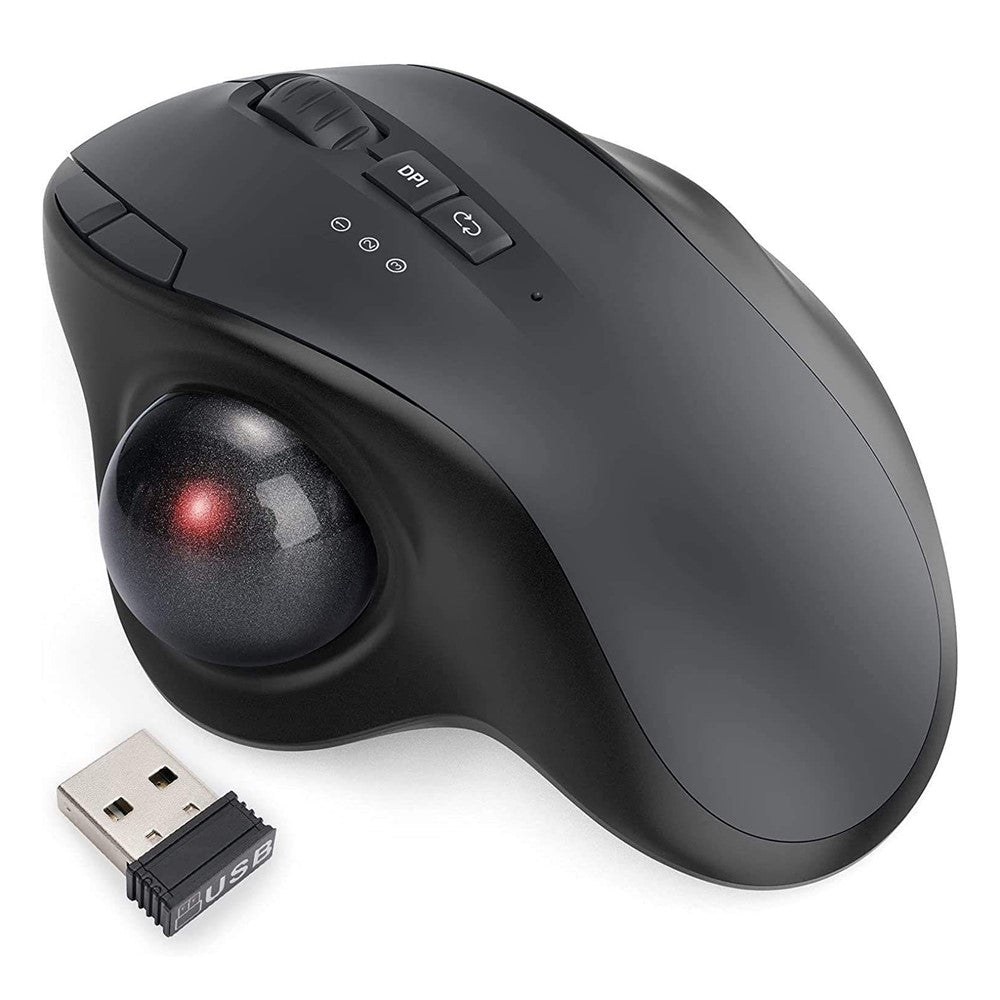 JOMAA JOM255 Wireless Trackball Mouse – Dual Mode, Silent, Rechargeable