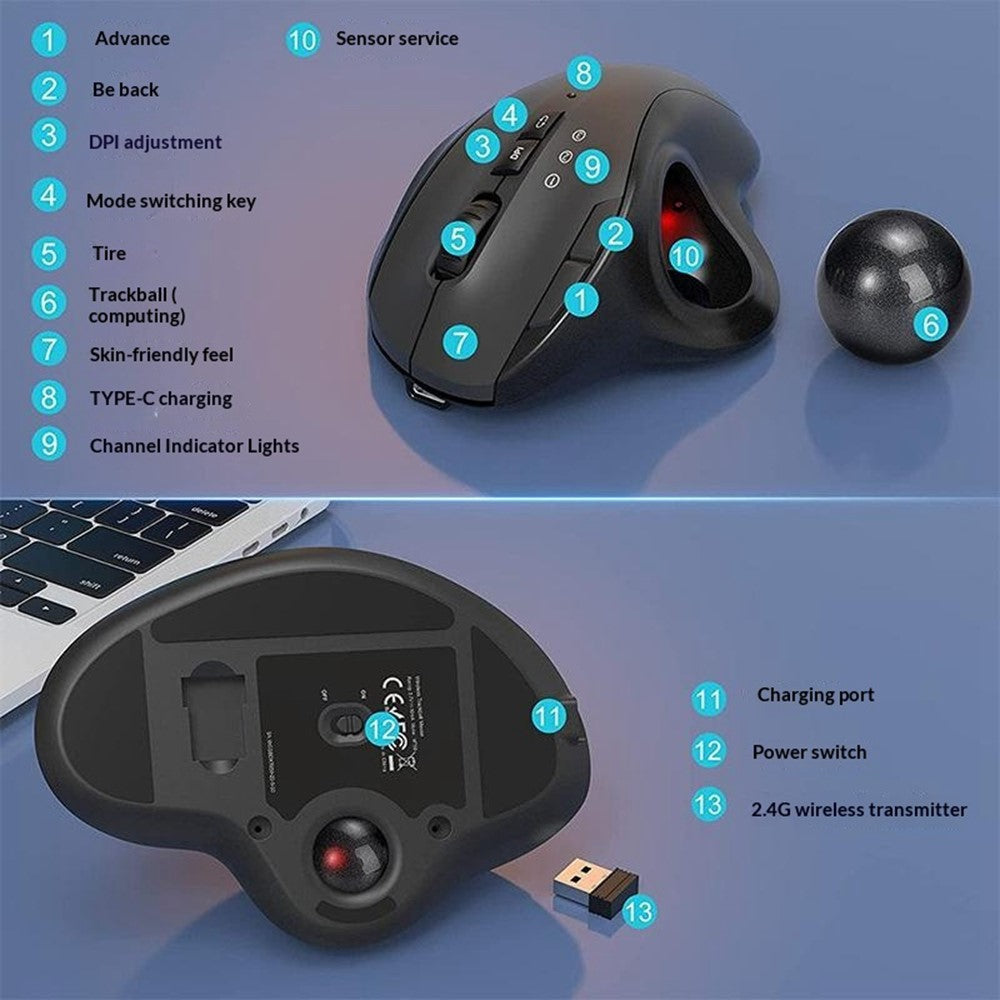 JOMAA JOM255 Wireless Trackball Mouse – image 4