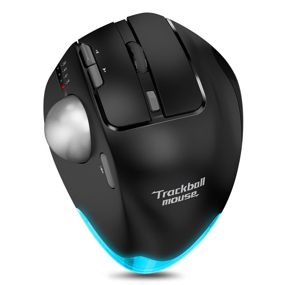 F-33 Wireless Trackball Mouse – RGB, Rechargeable, Ergonomic
