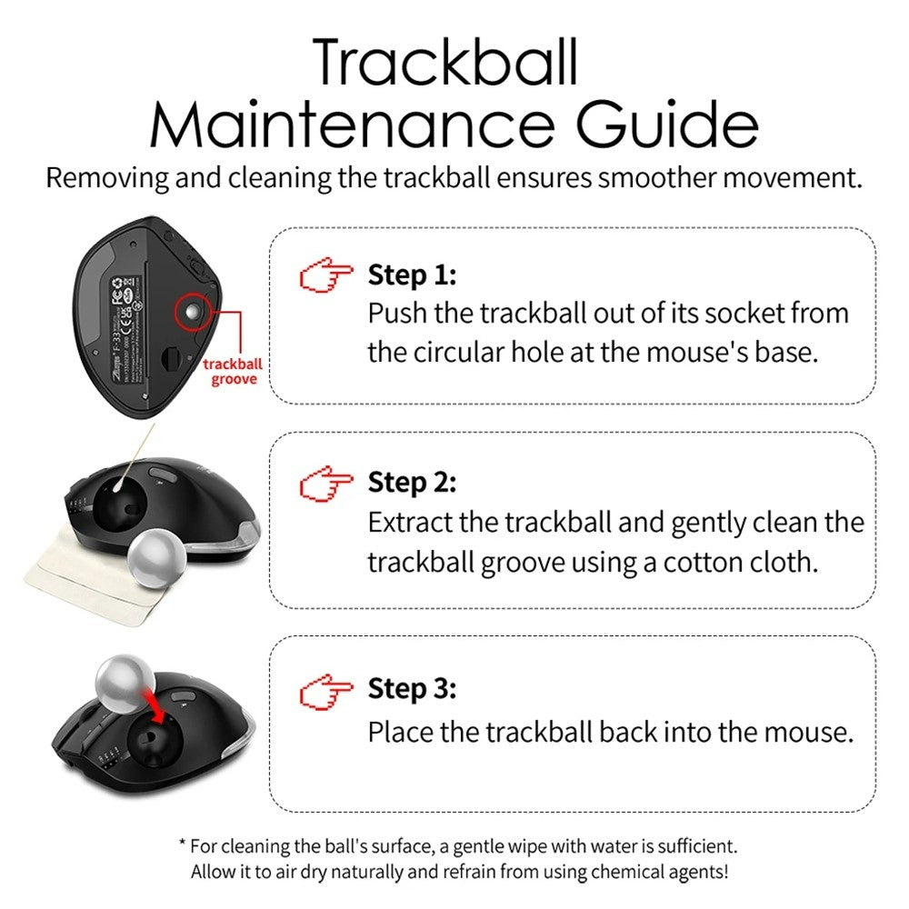 F-33 Wireless Trackball Mouse – image 8