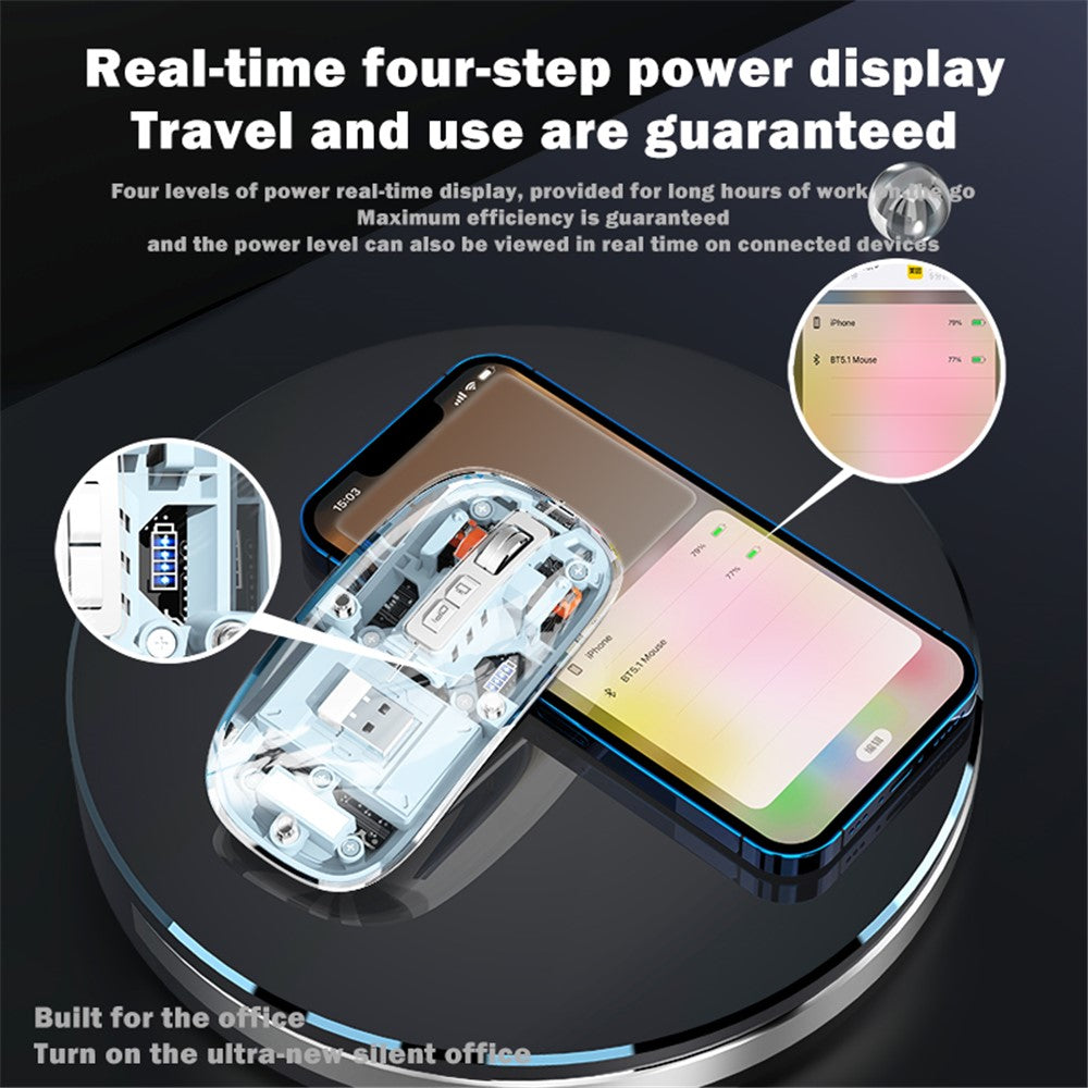 M133 Transparent Wireless Gaming Mouse – image 3