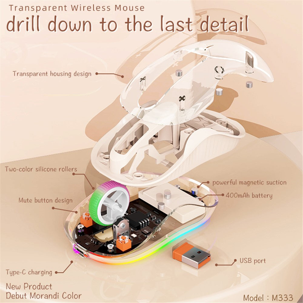 M333 Transparent Wireless Mouse – image 5