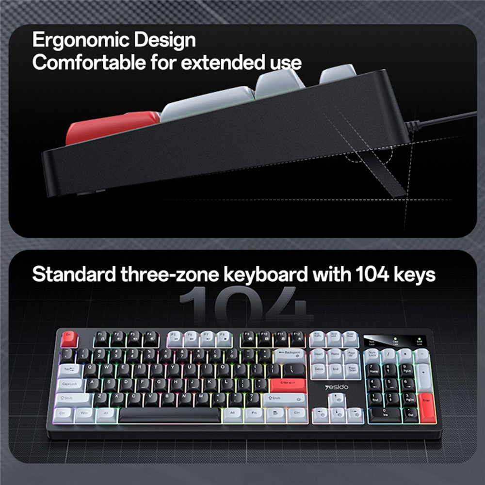 YESIDO KB44 104-Key Wired Keyboard – image 4