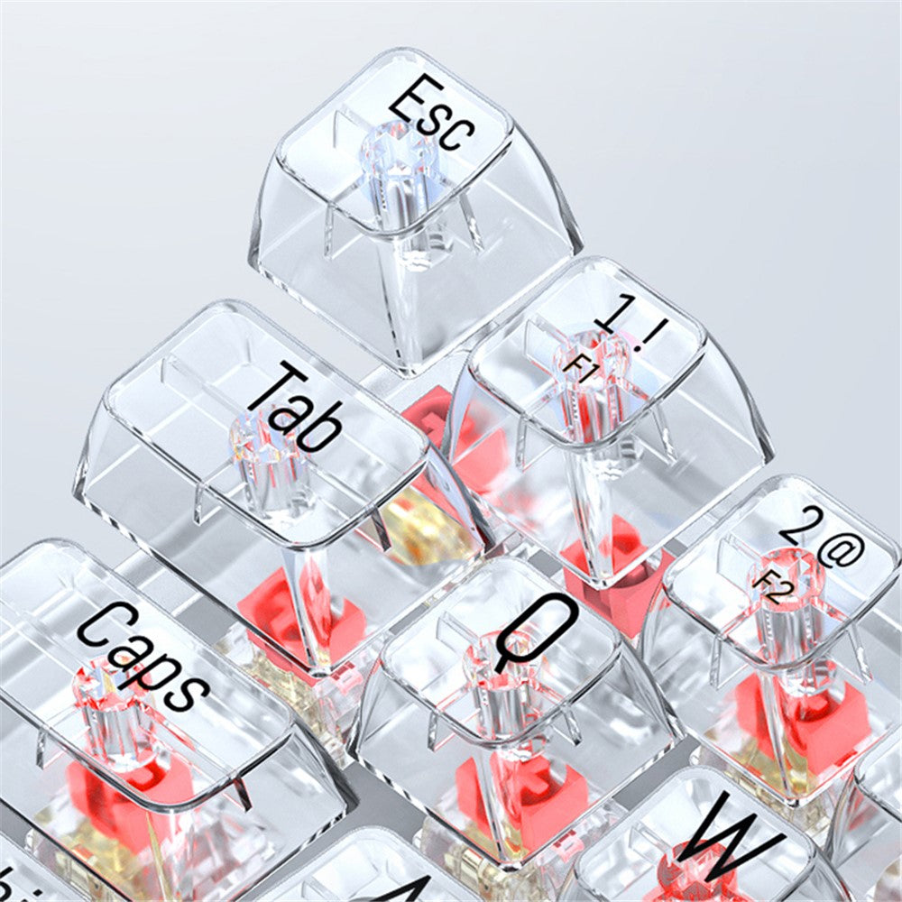 T-WOLF T40 Wired Mechanical Keyboard with Clear Keycaps – image 2