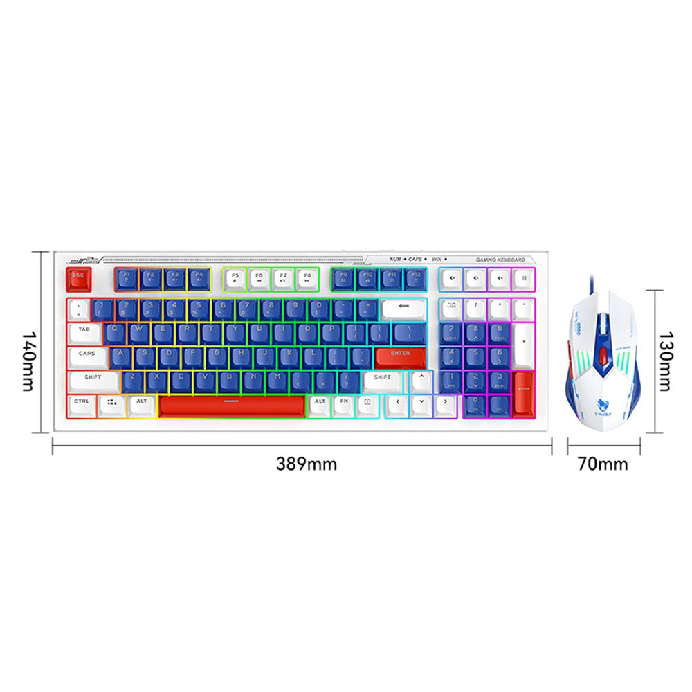 T-WOLF TF610 Wired Gaming Keyboard & Mouse Set – image 11