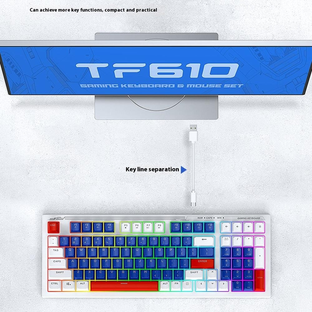 T-WOLF TF610 Wired Gaming Keyboard & Mouse Set – image 2