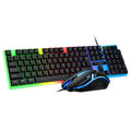 T-WOLF TF230 Wired Mechanical Keyboard & Mouse Set – Backlit (Black)