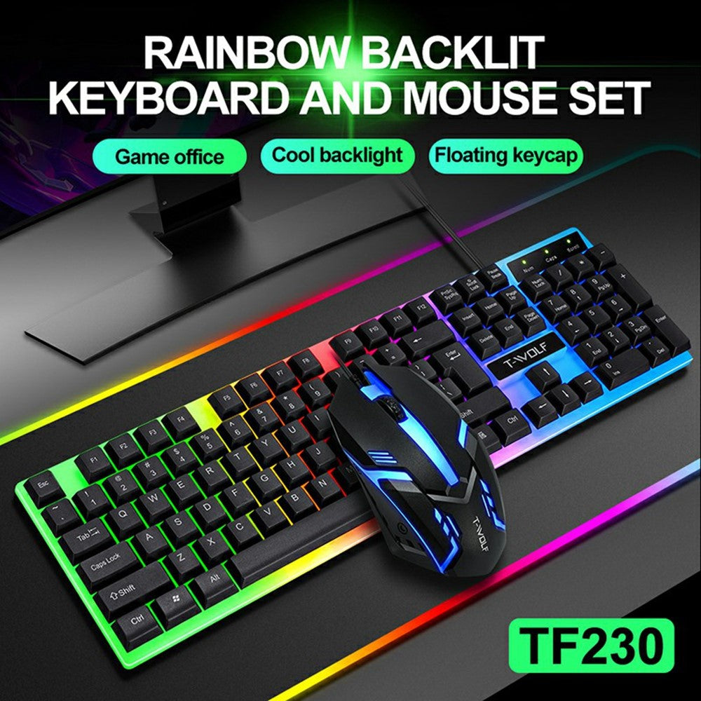 T-WOLF TF230 Wired Mechanical Keyboard & Mouse Set – image 3