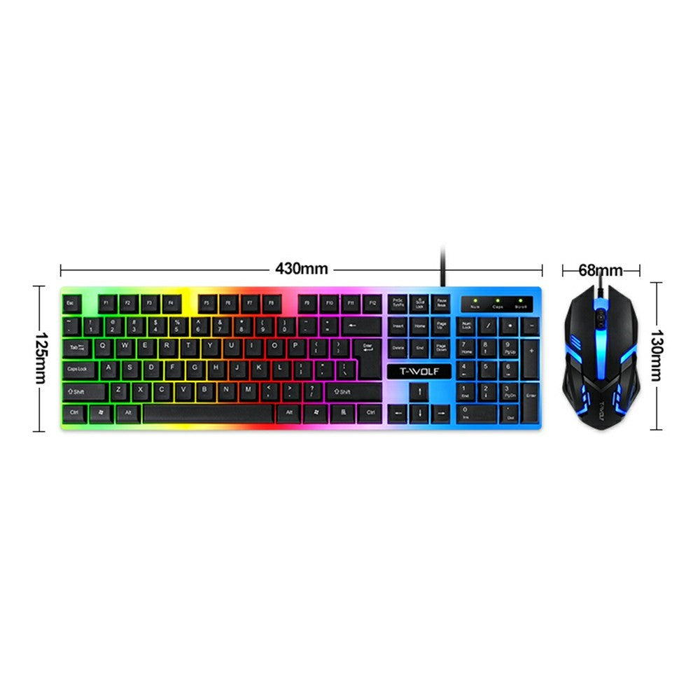 T-WOLF TF230 Wired Mechanical Keyboard & Mouse Set – image 5
