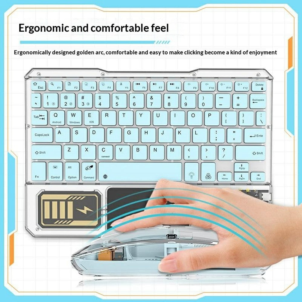 KB333 Transparent Wireless Keyboard & Mouse Set – image 3