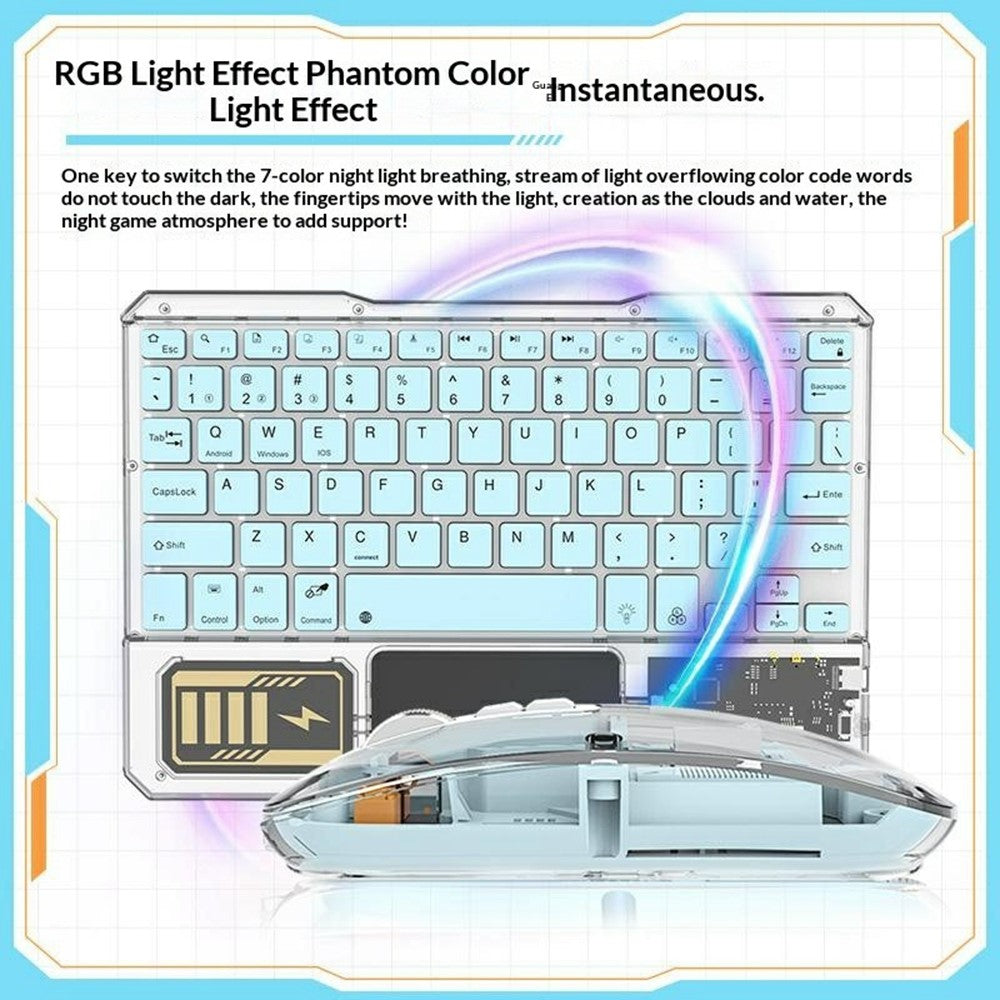 KB333 Transparent Wireless Keyboard & Mouse Set – image 6