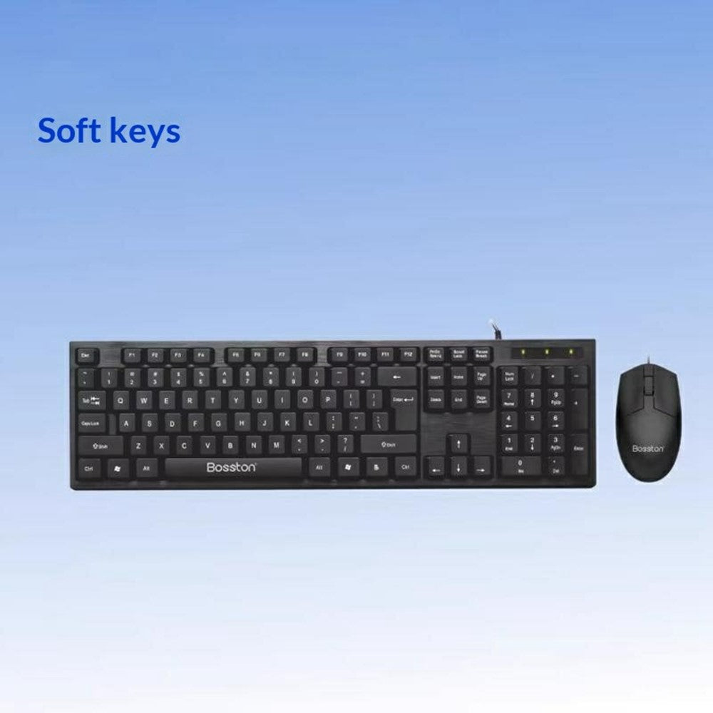 Wired Keyboard & Ergonomic Mouse Set for Desktop & – image 2