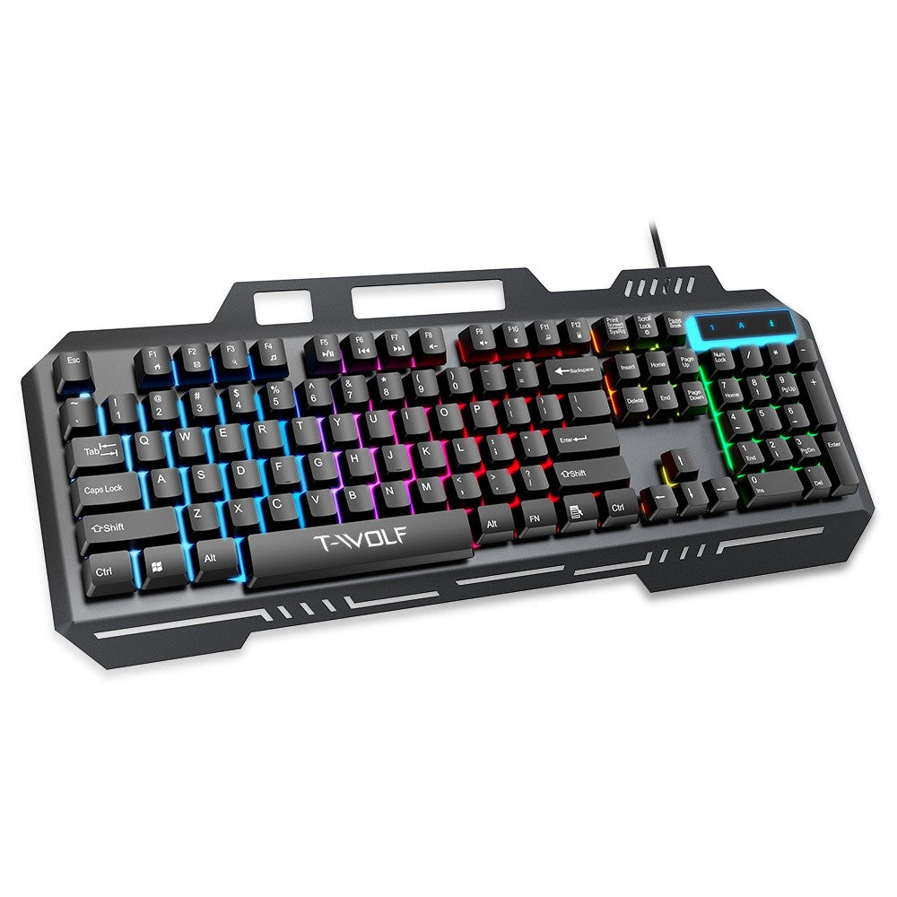 T-WOLF T16 104-Key Backlit Wired Gaming Keyboard