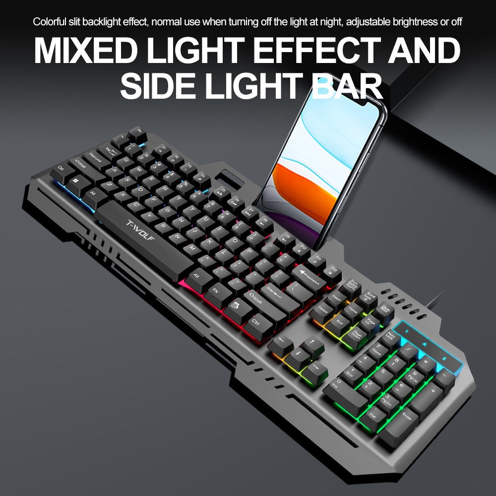 T-WOLF T16 104-Key Backlit Wired Gaming Keyboard – image 4